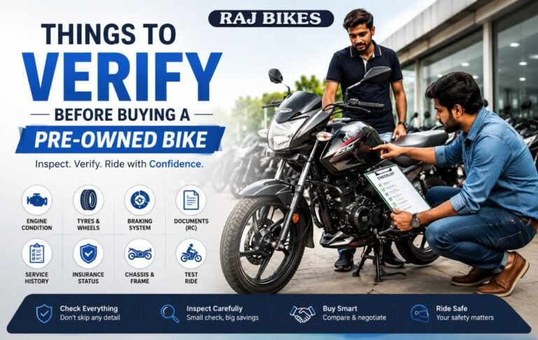 Pre-owned bike inspection checklist.